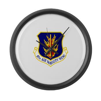 97AMW - M01 - 03 - 97th Air Mobility Wing - Large Wall Clock - Click Image to Close