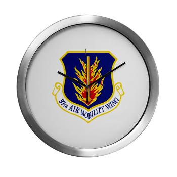 97AMW - M01 - 03 - 97th Air Mobility Wing - Modern Wall Clock - Click Image to Close