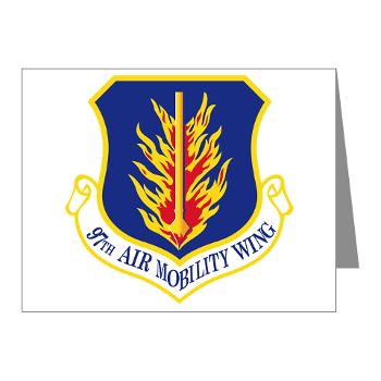 97AMW - M01 - 02 - 97th Air Mobility Wing - Note Cards (Pk of 20)