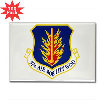 97AMW - M01 - 01 - 97th Air Mobility Wing - Rectangle Magnet (100 pack) - Click Image to Close