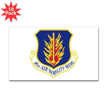 97AMW - M01 - 01 - 97th Air Mobility Wing - Sticker (Rectangle 10 pk)