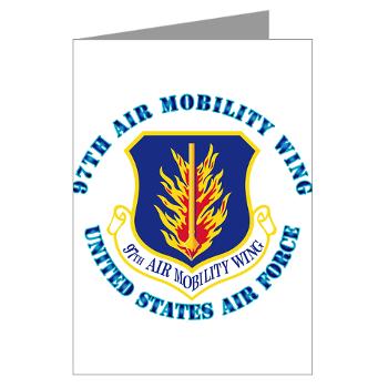 97AMW - M01 - 02 - 97th Air Mobility Wing with Text - Greeting Cards (Pk of 20)