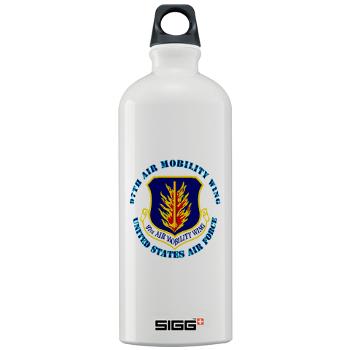 97AMW - M01 - 03 - 97th Air Mobility Wing with Text - Sigg Water Bottle 1.0L