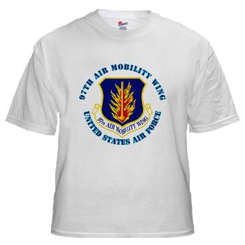97AMW - A01 - 04 - 97th Air Mobility Wing with Text - White t-Shirt