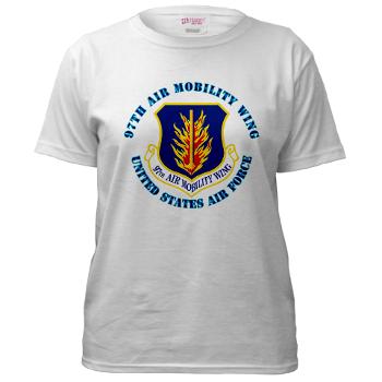 97AMW - A01 - 04 - 97th Air Mobility Wing with Text - Women's T-Shirt