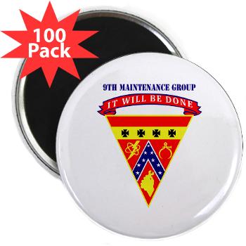 9MAING - M01 - 01 - 9th Maintenance Group with text - 2.25" Magnet (100 pack)