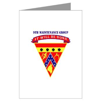 9MAING - M01 - 02 - 9th Maintenance Group with text - Greeting Cards (Pk of 10)