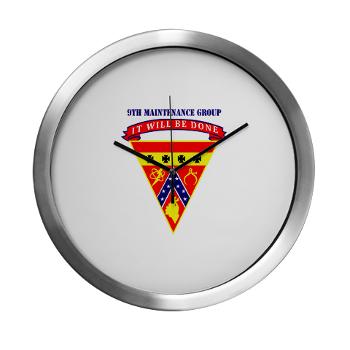 9MAING - M01 - 03 - 9th Maintenance Group with text - Modern Wall Clock