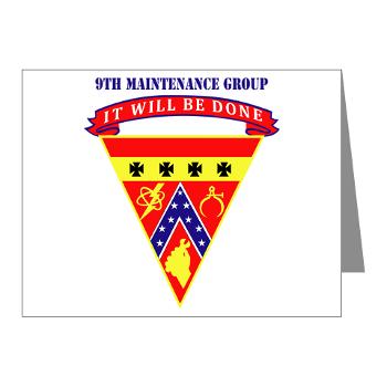 9MAING - M01 - 02 - 9th Maintenance Group with text - Note Cards (Pk of 20)