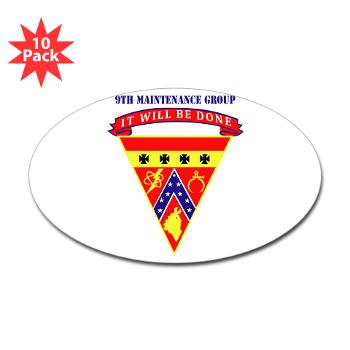 9MAING - M01 - 01 - 9th Maintenance Group with text - Sticker (Oval 10 pk)