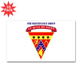 9MAING - M01 - 01 - 9th Maintenance Group with text - Sticker (Rectangle 10 pk)