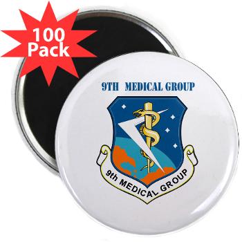9MG - M01 - 01 - 9th Medical Group With Text - 2.25" Magnet (100 pack)