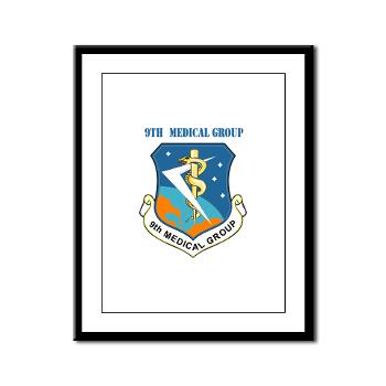 9MG - M01 - 02 - 9th Medical Group With Text - Framed Panel Print