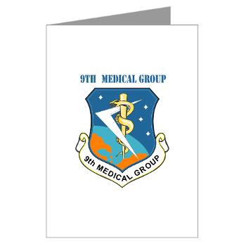 9MG - M01 - 02 - 9th Medical Group With Text - Greeting Cards (Pk of 10)