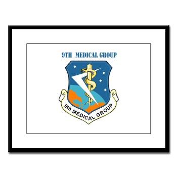 9MG - M01 - 02 - 9th Medical Group With Text - Large Framed Print
