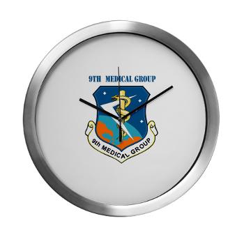 9MG - M01 - 03 - 9th Medical Group With Text - Modern Wall Clock