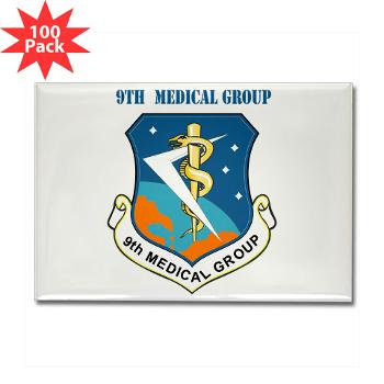 9MG - M01 - 01 - 9th Medical Group With Text - Rectangle Magnet (100 pack)