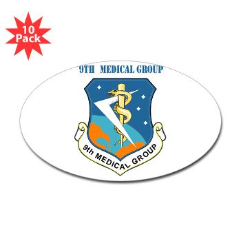9MG - M01 - 01 - 9th Medical Group With Text - Sticker (Oval 10 pk)