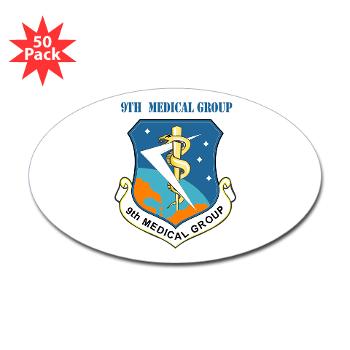 9MG - M01 - 01 - 9th Medical Group With Text - Sticker (Oval 50 pk)