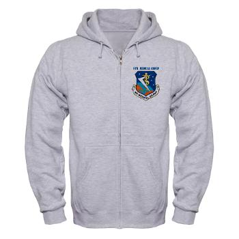 9MG - A01 - 03 - 9th Medical Group With Text - Zip Hoodie