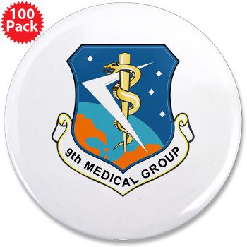 9MG - M01 - 01 - 9th Medical Group - 3.5" Button (100 pack) - Click Image to Close