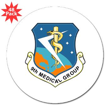 9MG - M01 - 01 - 9th Medical Group - 3" Lapel Sticker (48 pk)