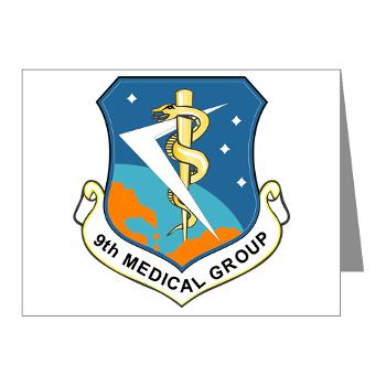 9MG - M01 - 02 - 9th Medical Group - Note Cards (Pk of 20)
