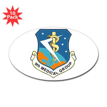 9MG - M01 - 01 - 9th Medical Group - Sticker (Oval 10 pk)