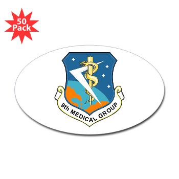 9MG - M01 - 01 - 9th Medical Group - Sticker (Oval 50 pk)