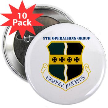 9OG - M01 - 01 - 9th Operations Group with Text - 2.25" Button (10 pack)