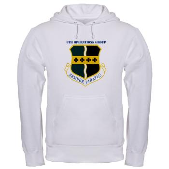 9OG - A01 - 03 - 9th Operations Group with Text - Hooded Sweatshirt