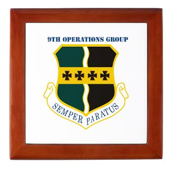 9OG - M01 - 03 - 9th Operations Group with Text - Keepsake Box