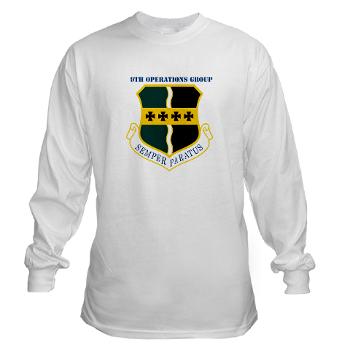 9OG - A01 - 03 - 9th Operations Group with Text - Long Sleeve T-Shirt
