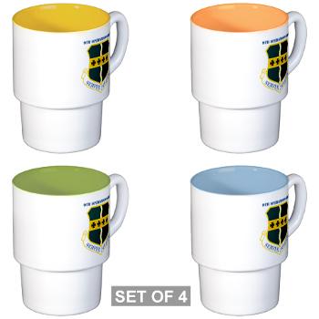 9OG - M01 - 03 - 9th Operations Group with Text - Stackable Mug Set (4 mugs)