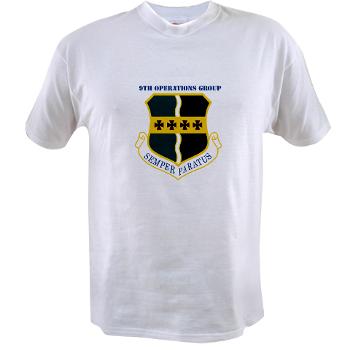 9OG - A01 - 04 - 9th Operations Group with Text - Value T-shirt