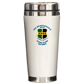 9RW - M01 - 03 - 9th Reconnassiance Wing with Text - Ceramic Travel Mug - Click Image to Close