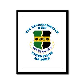 9RW - M01 - 02 - 9th Reconnassiance Wing with Text - Framed Panel Print - Click Image to Close