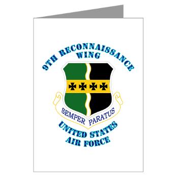 9RW - M01 - 02 - 9th Reconnassiance Wing with Text - Greeting Cards (Pk of 10)