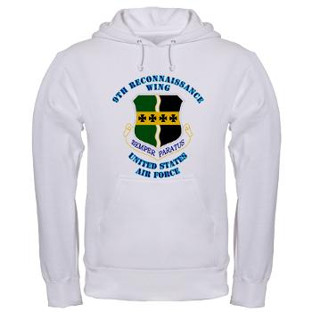 9RW - A01 - 03 - 9th Reconnassiance Wing with Text - Hooded Sweatshirt