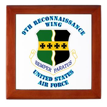9RW - M01 - 03 - 9th Reconnassiance Wing with Text - Keepsake Box