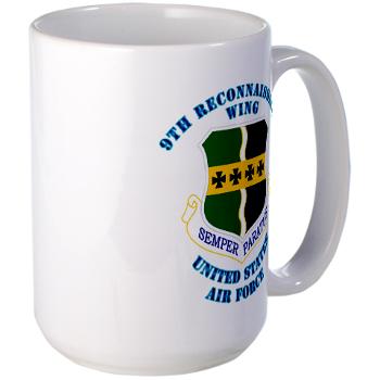 9RW - M01 - 03 - 9th Reconnassiance Wing with Text - Large Mug