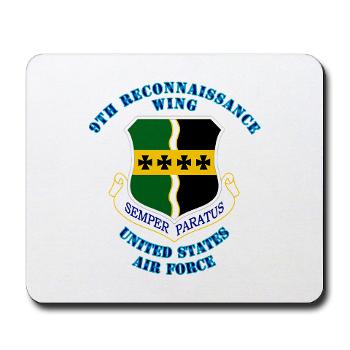 9RW - M01 - 03 - 9th Reconnassiance Wing with Text - Mousepad