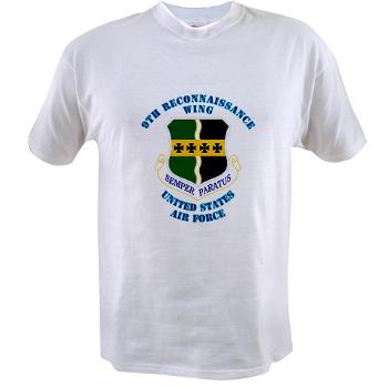 9RW - A01 - 04 - 9th Reconnassiance Wing with Text - Value T-shirt