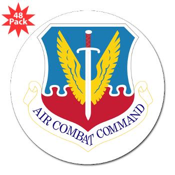 ACC - M01 - 01 - Air Combat Command - 3" Lapel Sticker (48 pk)