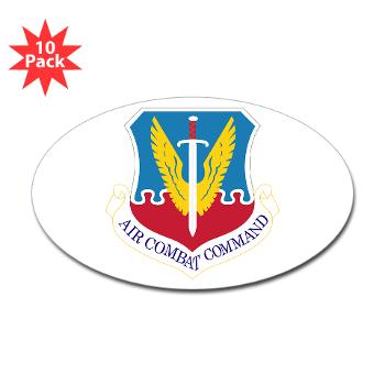 ACC - M01 - 01 - Air Combat Command - Sticker (Oval 10 pk)