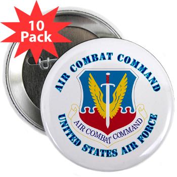 ACC - M01 - 01 - Air Combat Command with Text - 2.25" Button (10 pack)
