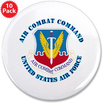 ACC - M01 - 01 - Air Combat Command with Text - 3.5" Button (10 pack)