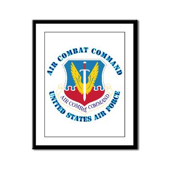 ACC - M01 - 02 - Air Combat Command with Text - Framed Panel Print