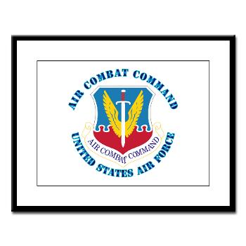 ACC - M01 - 02 - Air Combat Command with Text - Large Framed Print