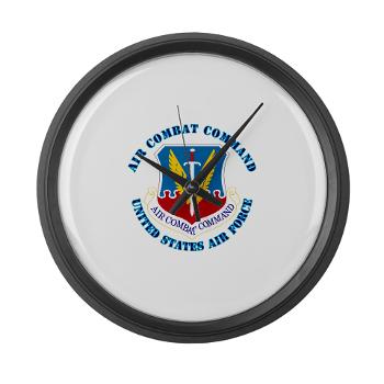 ACC - M01 - 03 - Air Combat Command with Text - Large Wall Clock - Click Image to Close